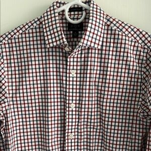 J. Crew Red and Blue Casual Button Down